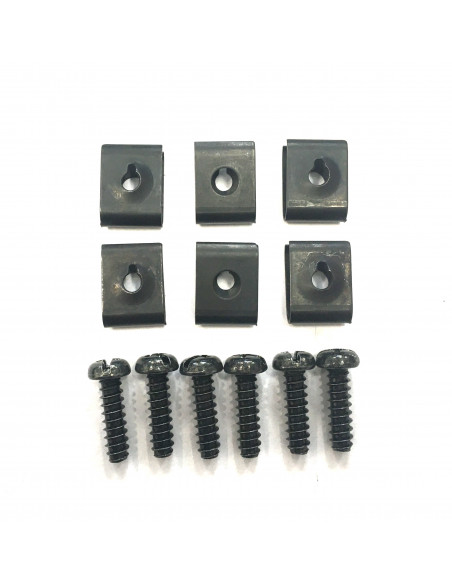 Fan Cage Fixing Clips - Clip & Screw