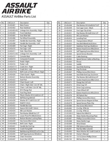 copy of Explosionszeichnung AssaultBike Classic