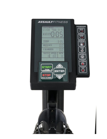 Detachable console with LCD display on the AssaultBike